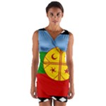 Flag Of The Mapuches Wrap Front Bodycon Dress