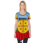 Flag Of The Mapuches Short Sleeve Tunic 