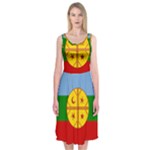 Flag Of The Mapuches Midi Sleeveless Dress