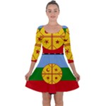Flag Of The Mapuches Quarter Sleeve Skater Dress