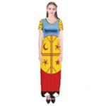 Flag Of The Mapuches Short Sleeve Maxi Dress
