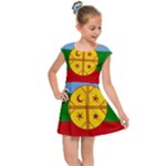 Flag Of The Mapuches Kids  Cap Sleeve Dress