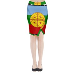 Flag Of The Mapuches Midi Wrap Pencil Skirt from ArtsNow.com