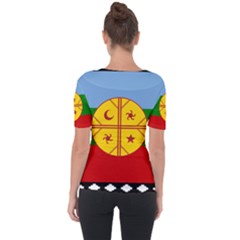 Shoulder Cut Out Short Sleeve Top 