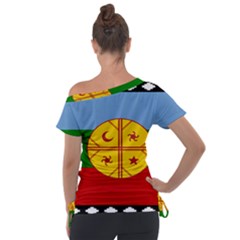 Off Shoulder Tie-Up T-Shirt 