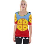 Flag Of The Mapuches Wide Neckline T-Shirt