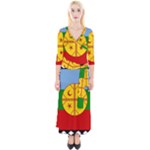 Flag Of The Mapuches Quarter Sleeve Wrap Maxi Dress