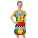 Flag Of The Mapuches Kids  Drop Waist Dress