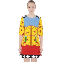 Quarter Sleeve Pocket Dress 