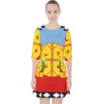 Flag Of The Mapuches Quarter Sleeve Pocket Dress