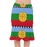 Flag Of The Mapuches Short Mermaid Skirt