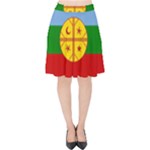 Flag Of The Mapuches Velvet High Waist Skirt