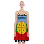 Flag Of The Mapuches Spaghetti Strap Velvet Dress