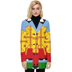 Button Up Hooded Coat  