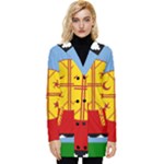 Flag Of The Mapuches Button Up Hooded Coat 