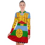 Flag Of The Mapuches Long Sleeve Panel Dress