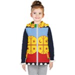 Flag Of The Mapuches Kids  Hooded Puffer Vest