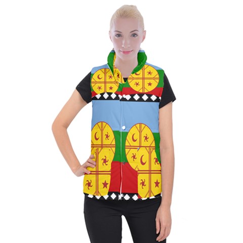 Flag Of The Mapuches Women s Button Up Vest from ArtsNow.com