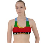 Flag Of The Mapuches Criss Cross Racerback Sports Bra