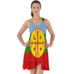 Flag Of The Mapuches Show Some Back Chiffon Dress