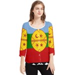 Flag Of The Mapuches Chiffon Quarter Sleeve Blouse