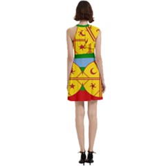 Cocktail Party Halter Sleeveless Dress With Pockets 