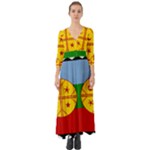 Flag Of The Mapuches Button Up Boho Maxi Dress