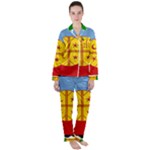 Flag Of The Mapuches Women s Long Sleeve Satin Pajamas Set