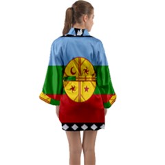 Long Sleeve Satin Kimono 