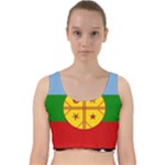 Flag Of The Mapuches Velvet Racer Back Crop Top