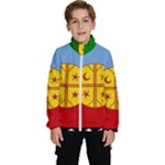 Flag Of The Mapuches Kids  High Neck Windbreaker