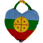 Flag Of The Mapuches Giant Heart Shaped Tote
