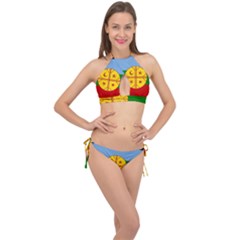 Cross Front Halter Bikini Set 