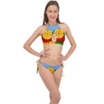 Flag Of The Mapuches Cross Front Halter Bikini Set