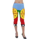 Flag Of The Mapuches Lightweight Velour Capri Leggings 