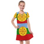 Flag Of The Mapuches Kids  Cross Web Dress