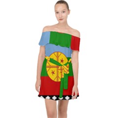 Off Shoulder Chiffon Dress 