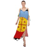 Flag Of The Mapuches Maxi Chiffon Cover Up Dress