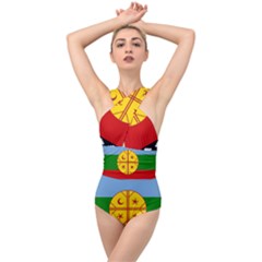 Cross Front Low Back Swimsuit 