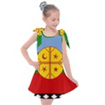 Flag Of The Mapuches Kids  Tie Up Tunic Dress