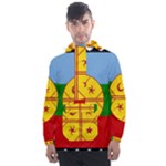 Flag Of The Mapuches Men s Front Pocket Pullover Windbreaker