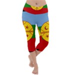 Flag Of The Mapuches Lightweight Velour Capri Yoga Leggings