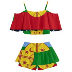 Kids  Off Shoulder Skirt Bikini 