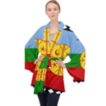 Flag Of The Mapuches Long Sleeve Velvet Kimono 