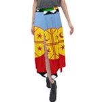 Flag Of The Mapuches Velour Split Maxi Skirt