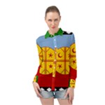 Flag Of The Mapuches Long Sleeve Chiffon Shirt