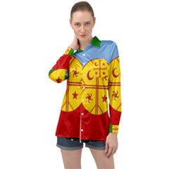 Long Sleeve Satin Shirt 