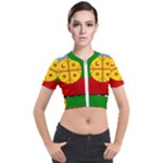 Flag Of The Mapuches Short Sleeve Cropped Jacket