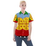 Flag Of The Mapuches Women s Short Sleeve Pocket Shirt