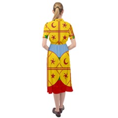 Keyhole Neckline Chiffon Dress 